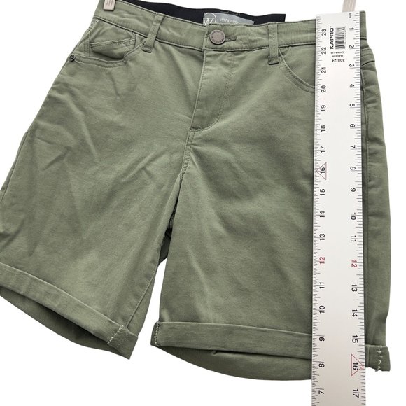 NEW WIT & WISDOM 'Ab'solution Green Mid-Rise Stretch Twill Shorts Sz 2 NWOT 0023 - Picture 10 of 11
